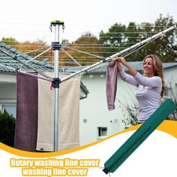 Droogmolenhoes Waterdicht - Droogmolen Beschermhoes - Buiten Droge Kleding - Versterkte Naden - 165 cm Hoog - Groen — thumbnail 3