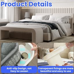 SnelShoppen - 4 Stuks Bedlakens Bevestigingsclips met Sluitstrips, Robuuste Bedlakens Klemmen, Open Hoek Ondersteuningsbanden voor Alle Matrasbescherm — thumbnail 5