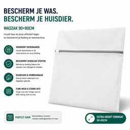 Waszakken Voor Huisdieren– Grote Waszak 90×90 cm – Beschermt Wasmachine -Honden & Katten — thumbnail 1