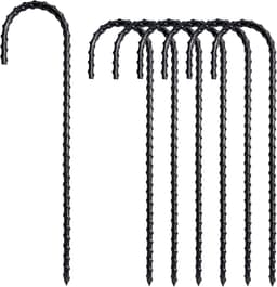 6 stuks 30 cm verzinkte grondankers van massief staal voor trampoline, tenten en luifels, roestvrij en stabiel — thumbnail 1