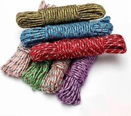 Waslijn Nylon - Droogtouw Outdoor - Kamperen Reizen - Winddicht Ontwerp - Verstelbaar 1-9m - Multicolor — thumbnail 4