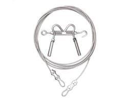 Waslijn Buiten - Kledinglijn Outdoor - Kleding Droge - Roestvrij Staal Kabel - 16 ft - Zilver