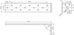 Stalen Anker - Hoekconnector Bevestiging - Stevig Monteren - Geperforeerde Plaat - 400 x 40 mm - Zilver — thumbnail 3