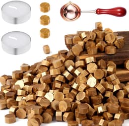 Octagonale Gouden Wasbolletjes voor Cadeauverpakking, Trouwaankondigingen en Gepersonaliseerde Enveloppen - 400 Stuks — thumbnail 1