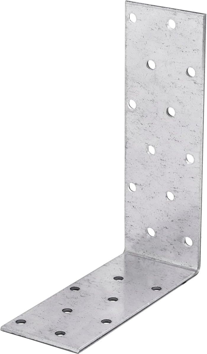 Stalen Ankers - Hoekverbinders - Bouw Montage - Zware Belasting - 120x95x40x2mm - Verzinkt — afbeelding 1