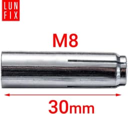Inslaggankers Staal - Slaganker Keilbout - Zware Lasten Bevestigen - Verzinkt Corrosiebestendig - M8 30mm - Zilver — thumbnail 3