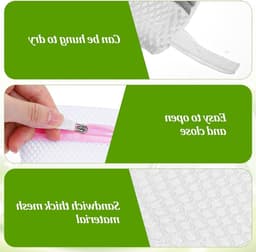 4 Stuks Kleine Mesh Waszakken, Duurzame Polyester Opbergzakken voor Geurige Parels, Reiswas Organizer, Bescherming voor Delicate Kleding — thumbnail 5