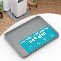 Draagbare Airco Druppelpan - Lekbak Airco - Vloer Beschermen - Antislip met Rand - 60 x 50 cm - Grijs — thumbnail 1