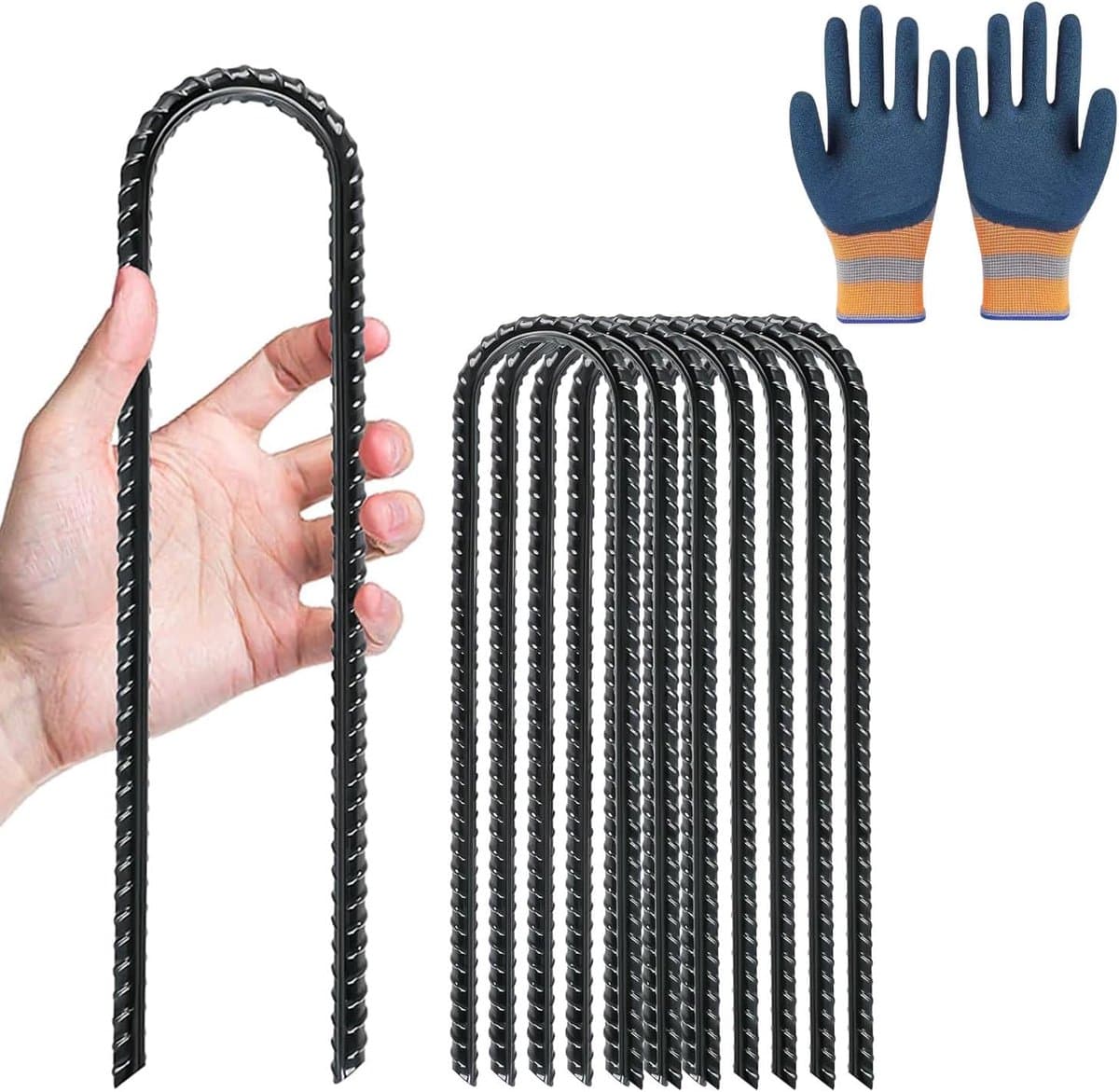 8 stuks grondankers, trampoline U, grondankers, 30 cm lang, 6 cm breed, trampolines, grondanker, grondankers, grondanker, haringen, stevige grondpennen, trampolinebevestiging bodem (8 stuks) — afbeelding 1