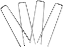 Set van 150 gegalvaniseerde grondankers, 100 x 13 mm, diameter 3 mm, voor het bevestigen van onkruiddoek, tuinplanten en schuttingen — thumbnail 2