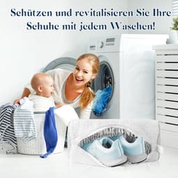 Schoenwaszak, wasmachine, schoenenzak, wasmachine met 360 graden reinigingsfleece, herbruikbare waszak, schoenen waszak met ritssluiting, voor schoenbescherming — thumbnail 2