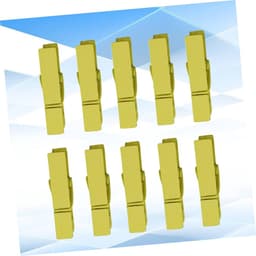 Houten Knijpers - Kleine Clips - Foto's Ophangen - Natuurlijk Hout - 3.5 cm - Geel — thumbnail 2