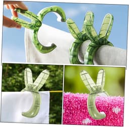 Grote Wasknijpers - Strandlaken Houder - Kleding Ophangen - Winddicht Ontwerp - 12 cm - Groen — thumbnail 4