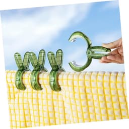 Grote Wasknijpers - Strandlaken Houder - Kleding Ophangen - Winddicht Ontwerp - 12 cm - Groen — thumbnail 2