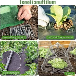 Dailygoods- Onkruiddoek Set - 100 Grondpennen 150x40x3mm - 100 Sluitringen - Anti-Roest - Compleet Accessoireset - Voor Tuinen - Grondankers — thumbnail 5