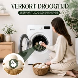 Kirli Drogerballen Wol - 6 Stuks incl. Geurolie Lavendel & Oceaan - Herbruikbare Wasdroger Ballen - Verkort Droogtijd - 100% Schapenwol - Wasverzachter Alternatief — thumbnail 4