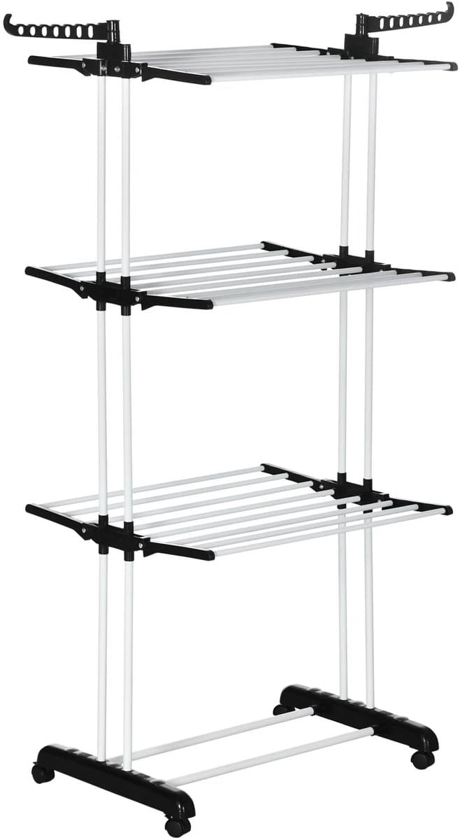 Innovastore Droogrek - Wasrek - Droogtoren - Droogrek inklapbaar - Kledingdroogrek - Binnen&Buiten - 70kg draagvermogen - Zilver — afbeelding 1