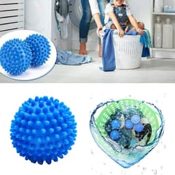 Energiebesparende droogballen voor de wasdroger - verzachtend en sneldrogend - blauw - 3 stuks — thumbnail 5