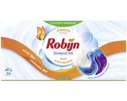 Robijn Wascapsules 3-in-1 Stralend Wit 26 stuks