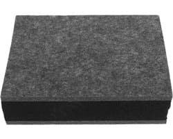 Studio Isolatiepads - Luidspreker Verhogers - Trillingsdemping Audio - Antislip Onderkant - 20 x 15 x 6 cm - Grijs