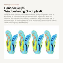 Dailygoods- Handdoekclips Groot - Windbestendig - Plastic - Hangende Klemhouder - 4 Stuks - Robuust Ontwerp - Handdoekklem — thumbnail 5