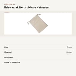 Dailygoods- Reiswaszak Katoen - Opbergtas voor Vuile Kleren - Multifunctioneel - Lichtgewicht - Duurzaam - Zacht en Huidvriendelijk (30 * 40cm) - Waszak — thumbnail 4