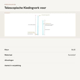 Dailygoods- Kledingvork Telescopisch - Ruimtebesparend - Lichtgewicht - Stevige Kledingsteun - U-vormige Kop - Plastic Materiaal - Kledinghanger — thumbnail 4