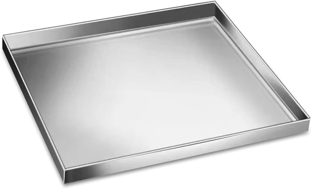 Wasmachine Drip Tray - Onderbouw Bak - Water Opvang - Verhoogde Rand - 60x40cm - Zilver — afbeelding 1