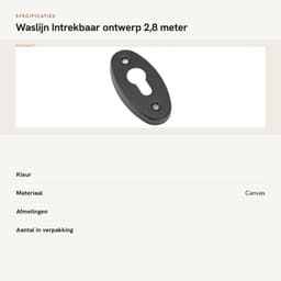 Dailygoods- Waslijn Intrekbaar 2,8 Meter - Roestvrij Staal - Douchewaslijn - Balkon - Casual Stijl - Tot 5 kg Belastbaar - Waslijnhouder — thumbnail 2