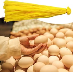 Herbruikbare Groentenetjes - Maasnet zakjes - Boodschappen opslag - Ademende gaasstructuur - 100 stuks - Geel — thumbnail 5