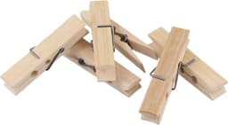 Houten Kledingknijpers 6x1cm - 400 Stuks, Duurzame Klammern voor Kleding, Sokken, Foto's en Creatieve Projecten — thumbnail 2