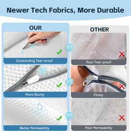 Set van 3 waszakken met grove maas – Maat L – 40 x 50 cm – Beschermende netzakken voor machinewas – Ideaal voor truien, lingerie, donsjassen en kleding – Geschikt voor ondergoed, sokken en delicate was — thumbnail 4