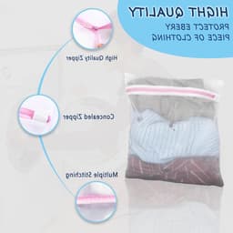 Wasmachine Wasnet, 30 x 40 cm, Kleine Waszak met Verborgen Rits, Bescherming tegen Vouwen en Deformatie van Kleding, Ideaal voor Delicate Stoffen en Ondergoed — thumbnail 4