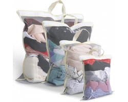 4 Stuks Mesh Waszakken voor Wasmachine - Hangende Wasmand voor Delicate Kleding, Zipper Opening voor Jassen, Truien, Lingerie en Sokken