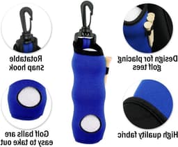 Compacte Waszak voor Golfballen - 6 Stuks Waterdichte Schoonmaakzakken voor Golfballen, Inclusief Clip en Opbergpouch voor Golfaccessoires, Ideaal voor Spelers en Cadeaus — thumbnail 5