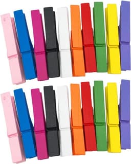 Houten Klemmen - Kleurrijke Clips - Foto's Ophangen - Duurzaam Houtmateriaal - 50 Stuks - Multicolor — thumbnail 1