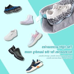 Set van 2 Herbruikbare Schoenwaszakken voor de Wasmachine, Ideaal voor Sneakers en Alle Schoenformaten met Rits — thumbnail 3
