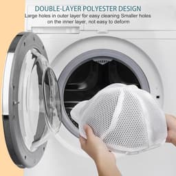 Pettenwasser voor de wasmachine – Pettenreiniger voor baseballcaps met frame en wasnetje - 2-pack - wit — thumbnail 3