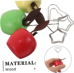 Memo Clip Houders - Notitieclips Fruitvorm - Bureau Decoratie - Stevige Houten Constructie - 9 stuks - Multicolor — thumbnail 5