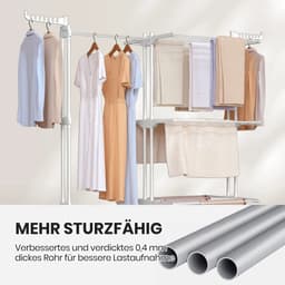 Bresht Wastoren - Wastoren Droogrek - Wasmachine rek - 4 verdiepingen - Veerkrachtig - Uitschuifbaar - Binnen & Buiten - 83-200 cm — thumbnail 3