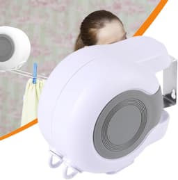 Uittrekbare Waslijn - Draagbare Drooglijn - Ruimtebesparend Drogen - Automatisch Intrekbaar - 13 Meter - Wit — thumbnail 5