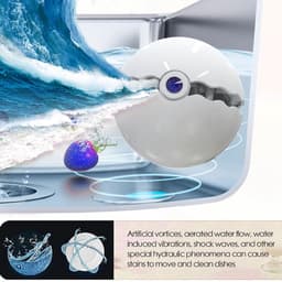 Dailygoods - Mini gootsteenvaatwasser - Ultrasonische vaatwasmachine - Draagbaar en compact - Blauw - USB oplading - Geschikt voor thuis en reizen - 1... — thumbnail 3