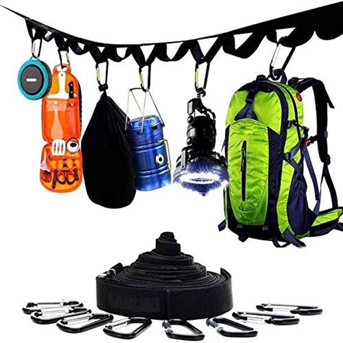 Dailygoods- Waslijn Uittrekbaar - Camping Waslijn - Drooglijn Buiten - Nylon Waslijn - Weerbestendig - Lichtgewicht 167 g — afbeelding 1