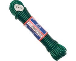 Waslijn Staalkern - Kledinglijn PVC - Kleding Drogen - Extra Dik - 47 mm x 15 m - Groen