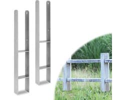 H-paalanker - Paaldrager Grondanker - Houtbouw Projecten - Stabiele Constructie - 600 mm Lengte - Metaal