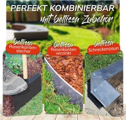 Grondanker Gazonrand - Bloemperk Verankering - Tuin Afbakening - Corten Staal Patina - Set van 25 - Bruin — thumbnail 5