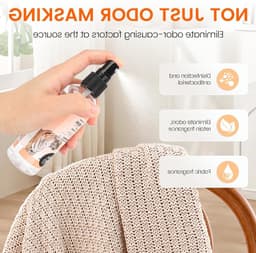 Deodoriser spray voor kleding, 4 flessen, antibacterieel, lichte geur, luchtverfrisser, peach en kersenbloesem geur, kledingverzorging, geurverspreider, textielverfrisser — thumbnail 4
