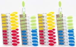 Wasknijpers soft grip - 60x - kunststof - 8 cm - wasgoed knijpers — thumbnail 4