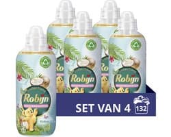Robijn Collections Kokos Wasverzachter - 4 x 33 wasbeurten - Voordeelverpakking