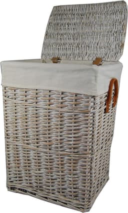 Wasmand Wit Katoenen Hoes 48 x 36 x 62 cm — thumbnail 1